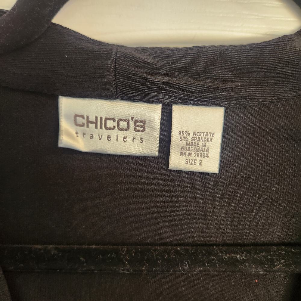 Chico's Black Tie-Front Cardigan - Picture 3 of 4